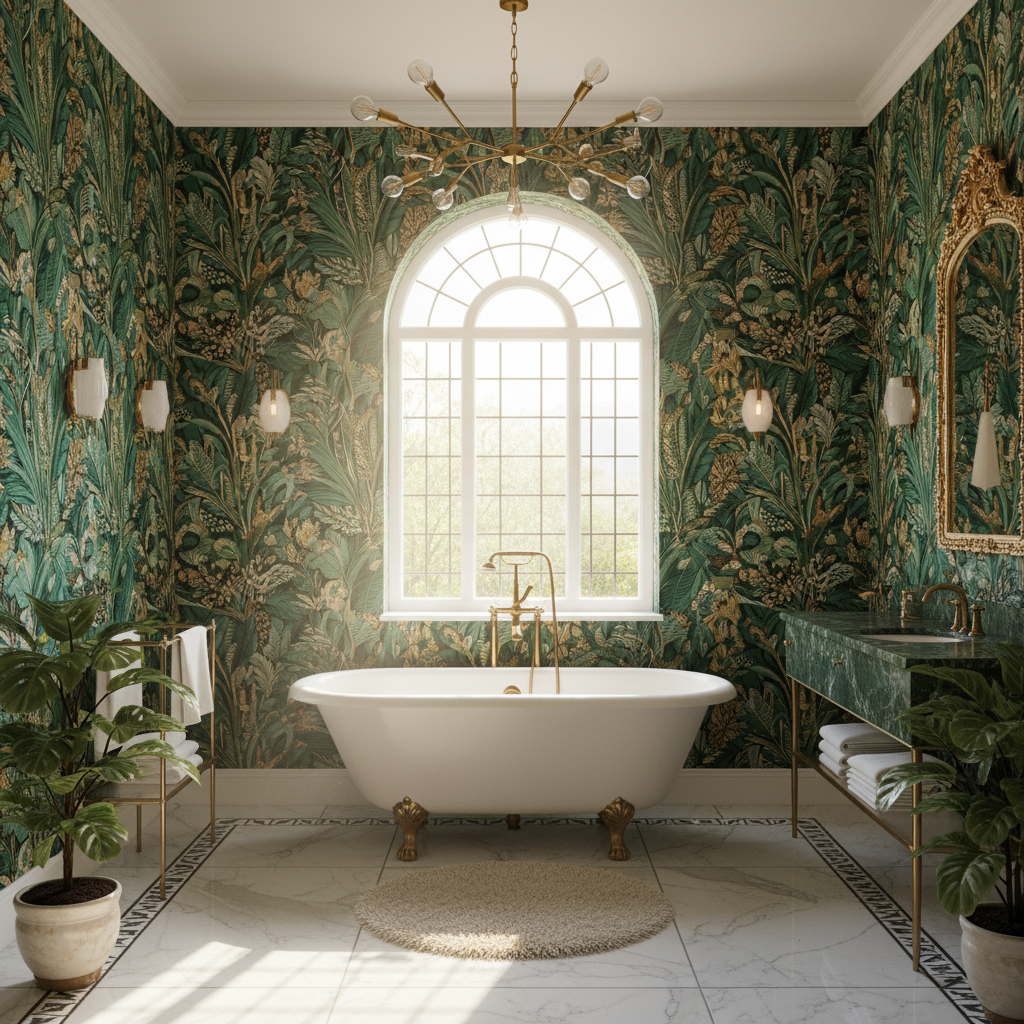 26 Statement Bathroom Wallpaper Designs That Instantly Transform the Space