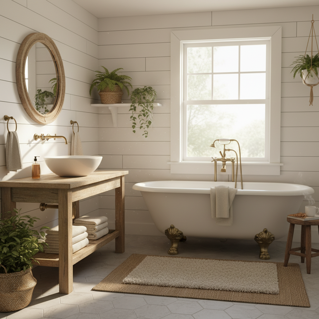 20 Cozy Farmhouse Bathroom Ideas That Never Go Out of Style