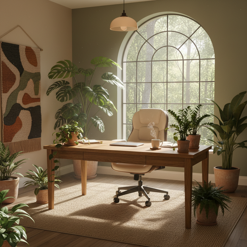 17 Nature-Inspired Home Office Ideas to Boost Creativity