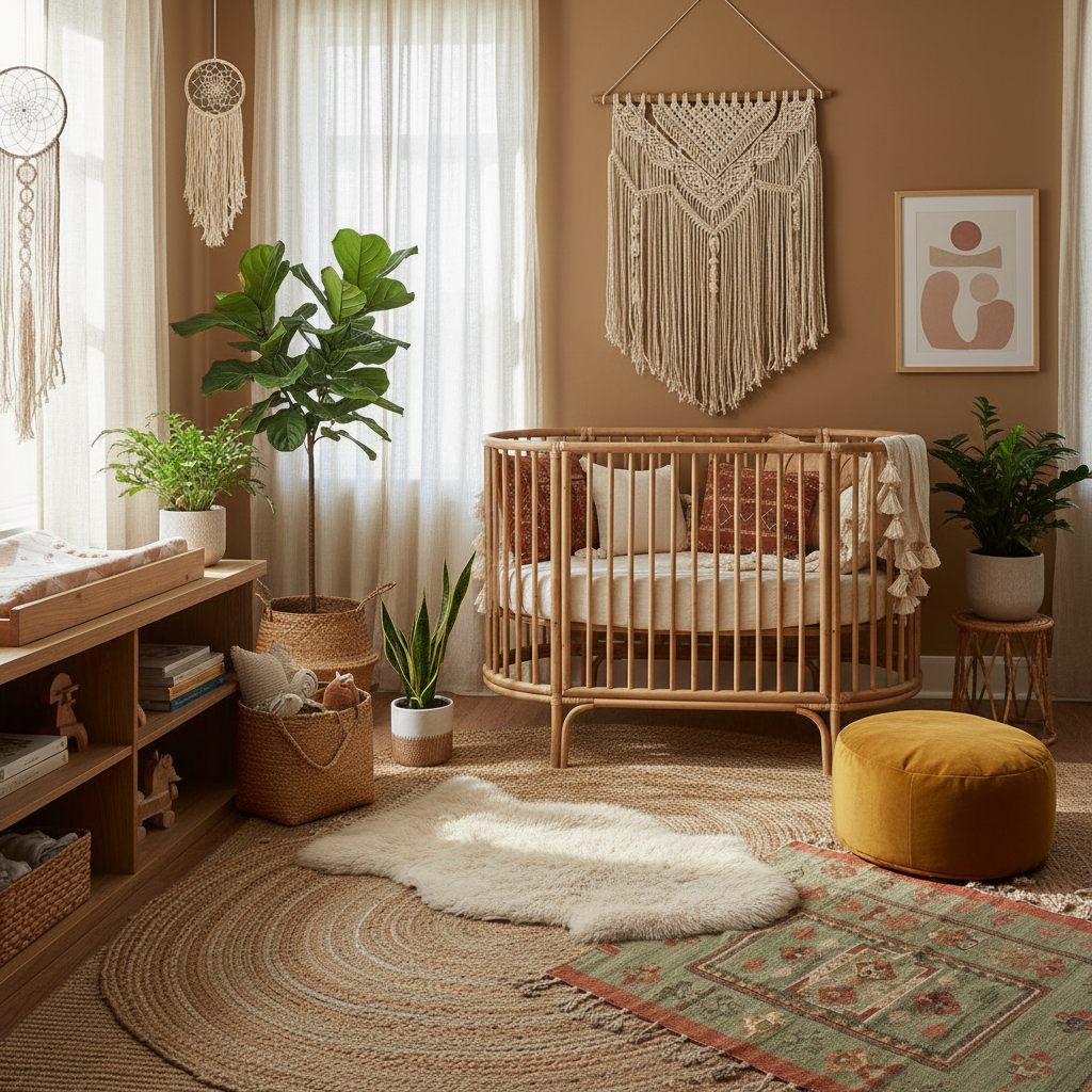 14 Boho Nursery Ideas for an Artistic & Playful Baby Room