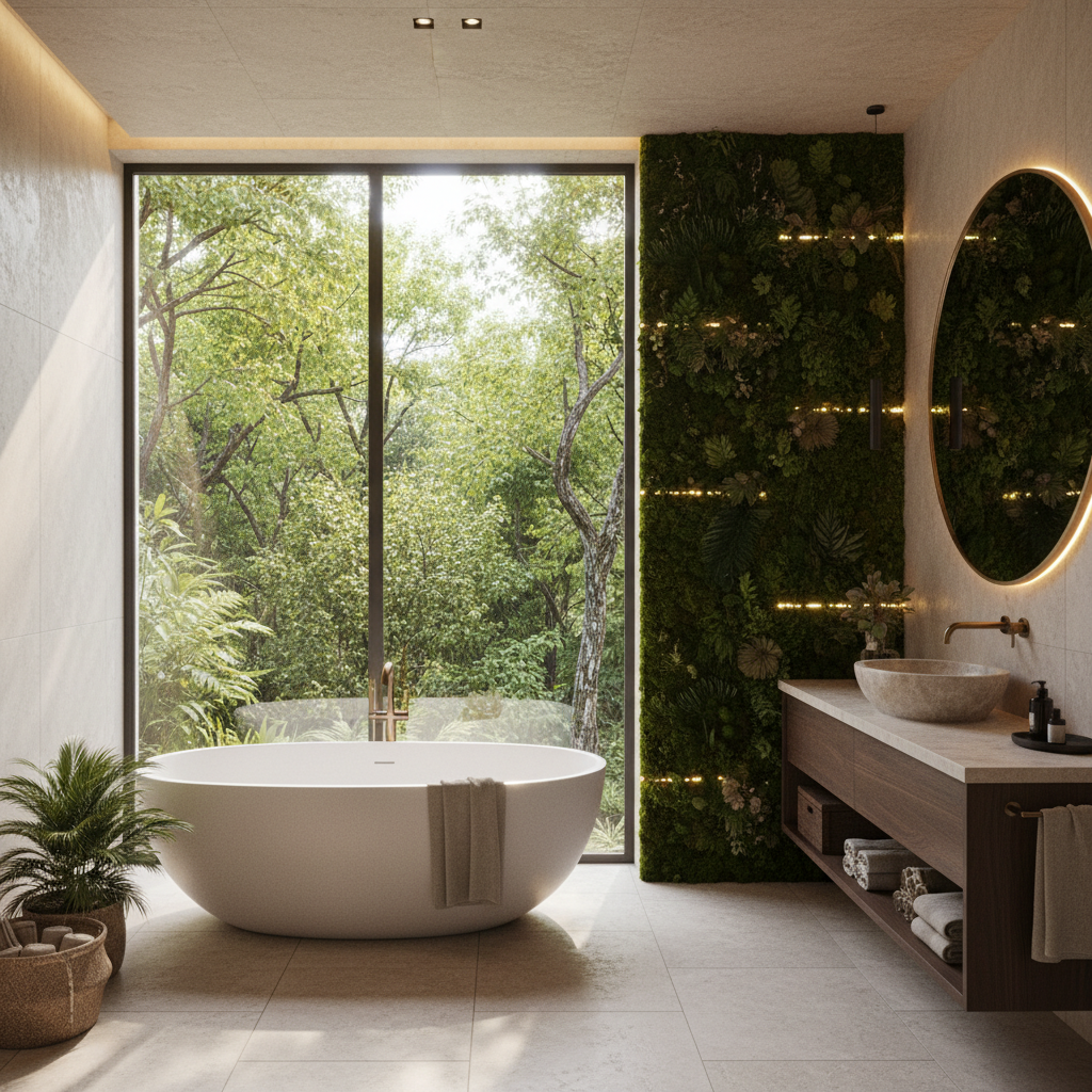 24 Nature-Inspired Bathrooms That Feel Like a Private Spa