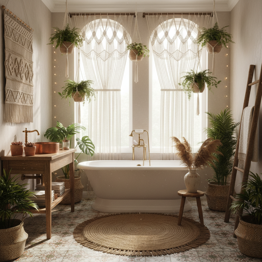 16 Free-Spirited Boho Bathroom Designs With Personality
