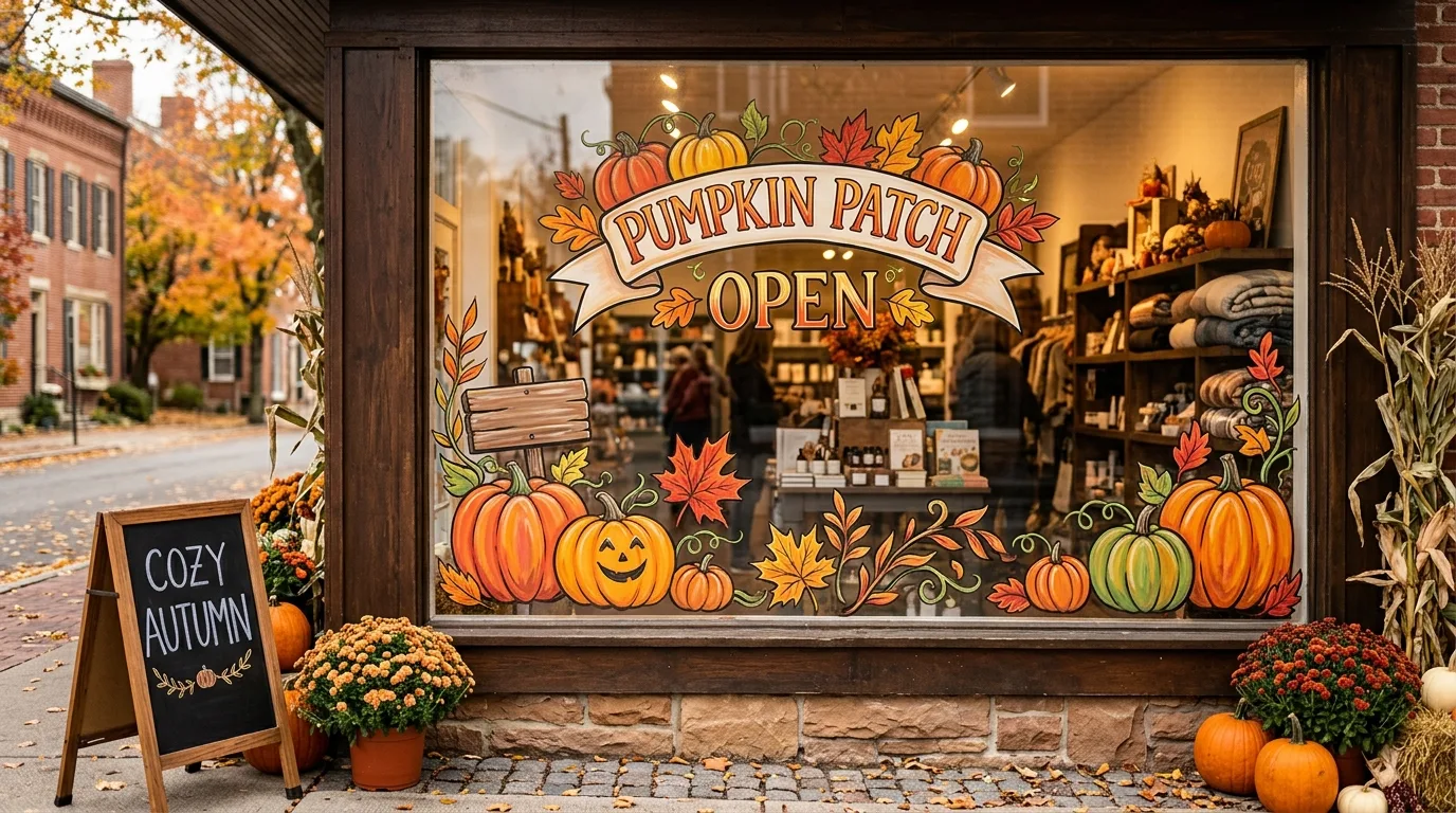 Pumpkin Patch Window Design