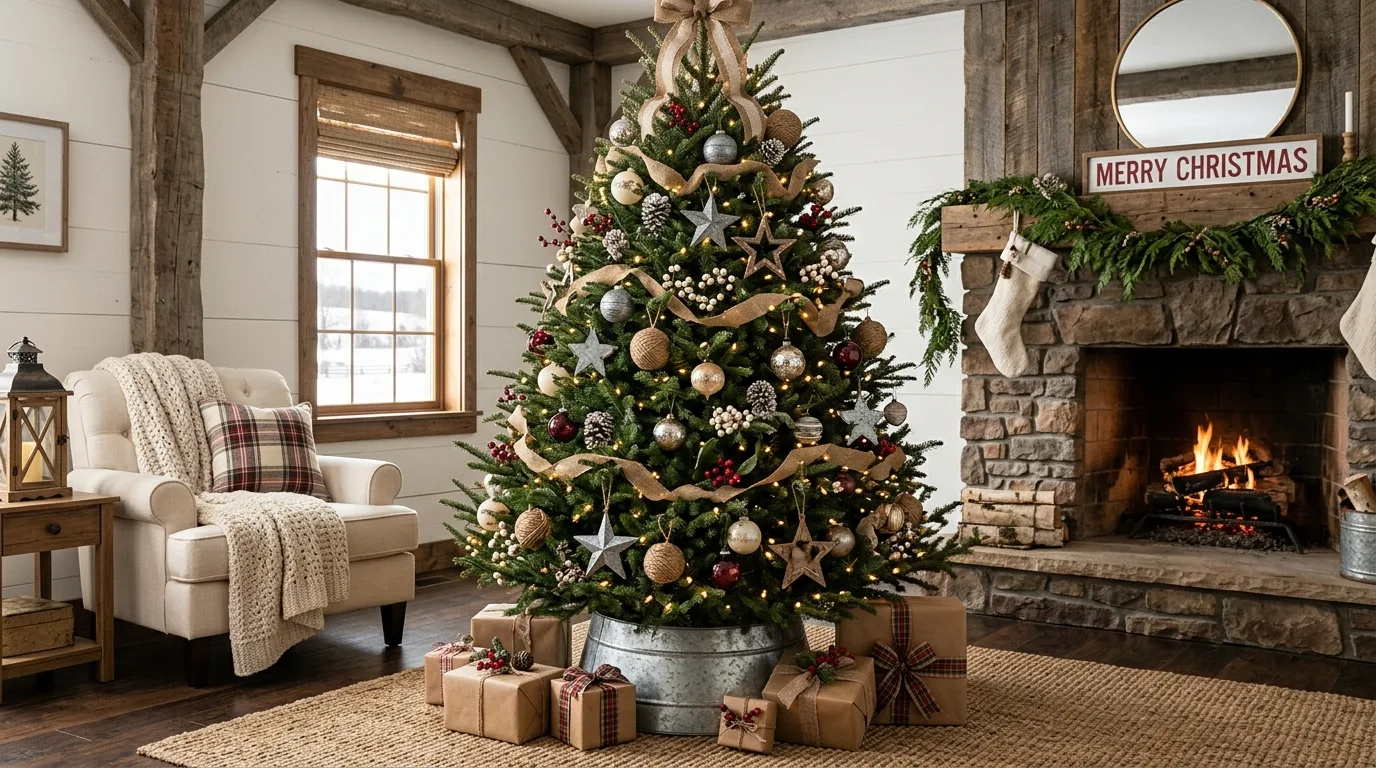 Farmhouse Christmas Tree Ideas