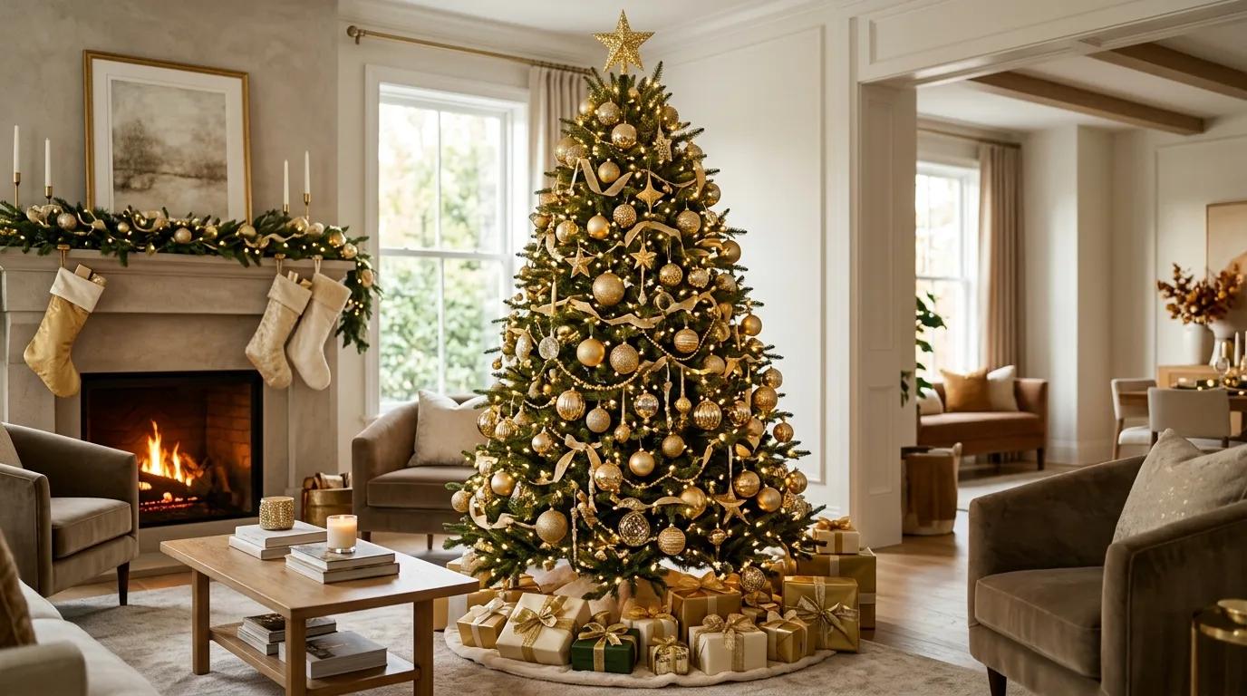 Gold Christmas Tree Decor