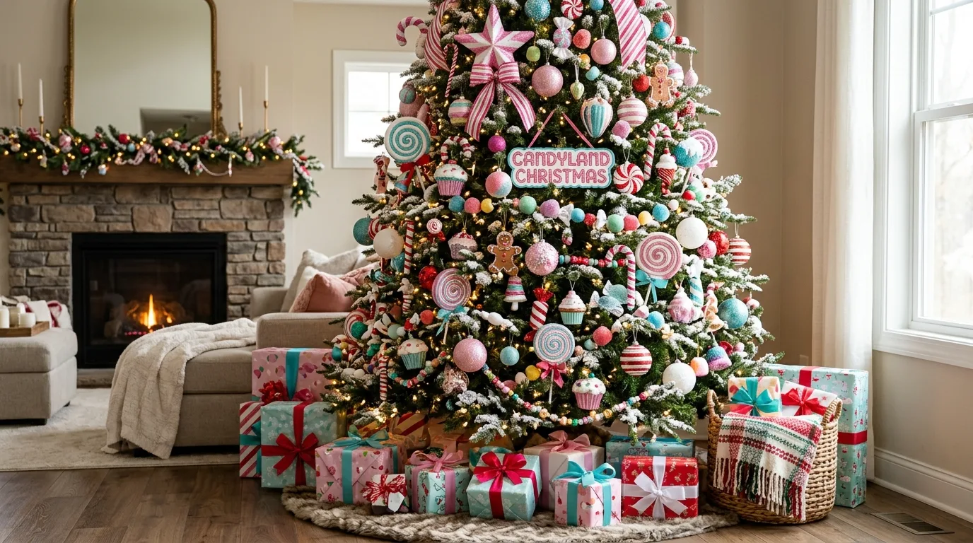 Candy-Themed Christmas Tree