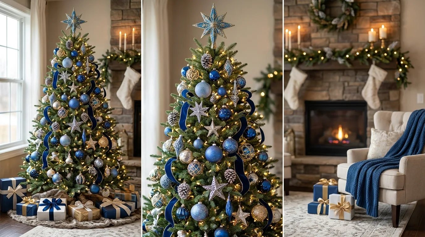 Blue Christmas Tree Decor