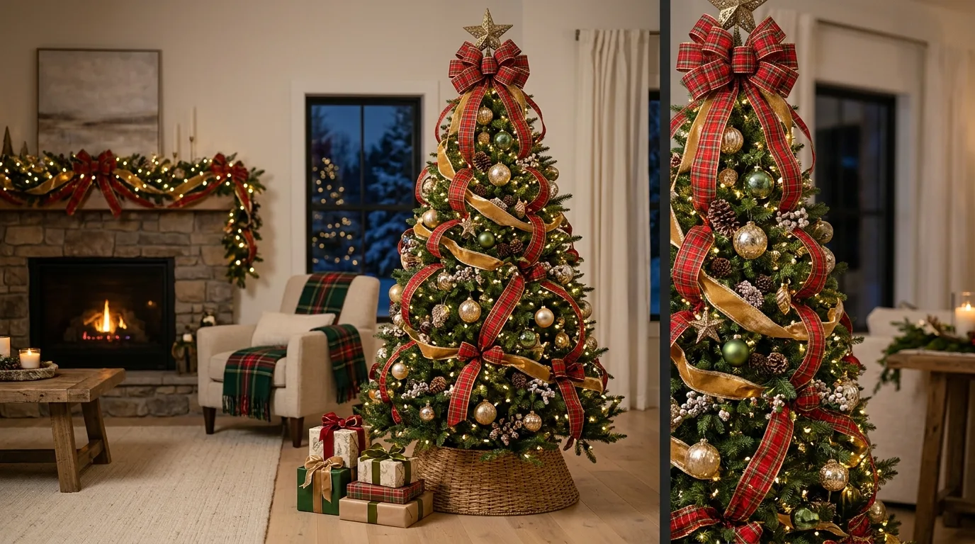 Christmas Tree With Ribbon