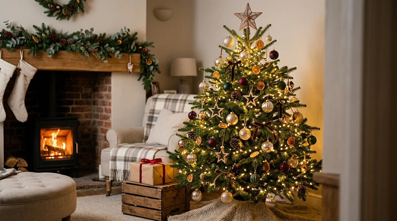 Christmas Tree With Warm Lights