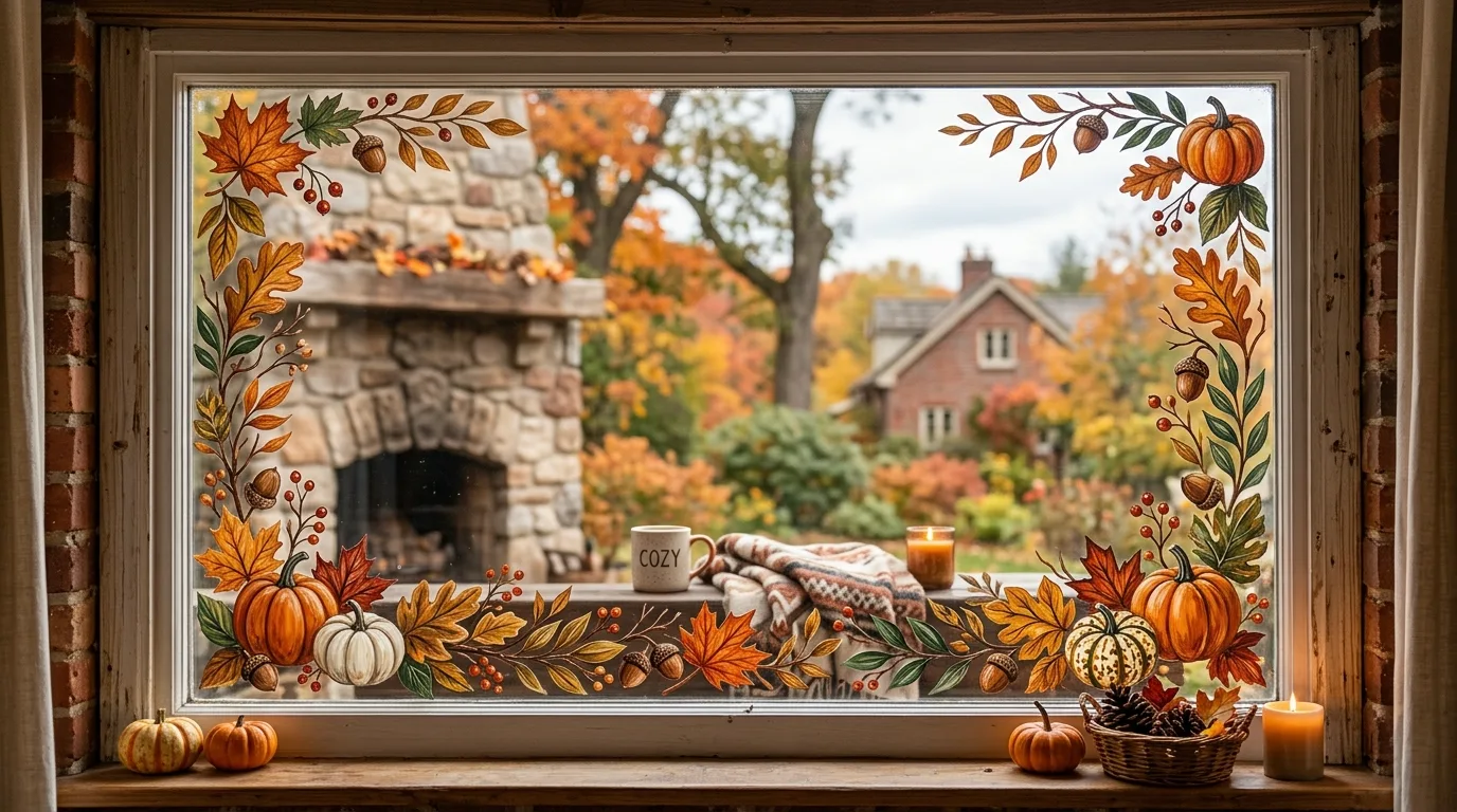 Fall Window Border Design